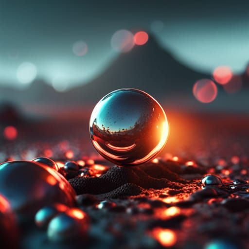Futuristic Sci-Fi Volcano Bubbles in 8K