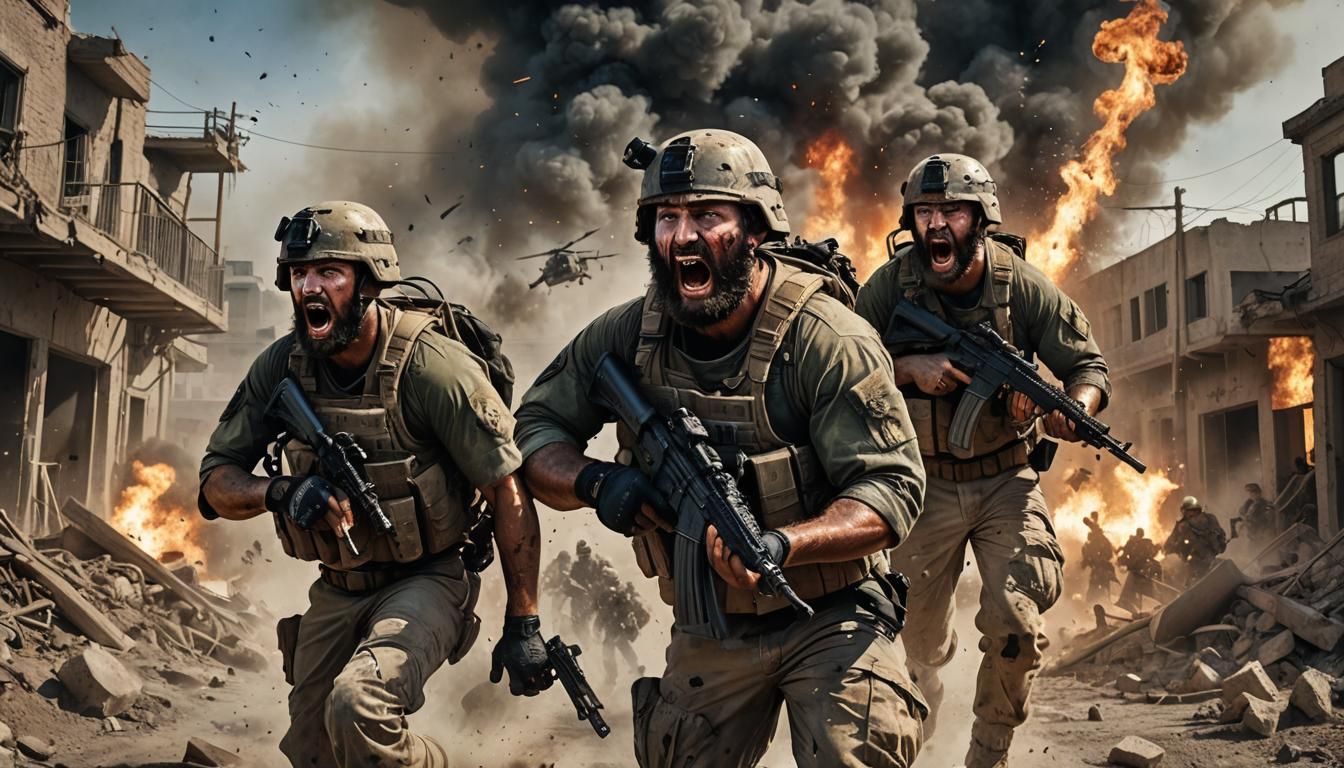 Marines in Afghanistan: Hyperrealistic Combat Scene