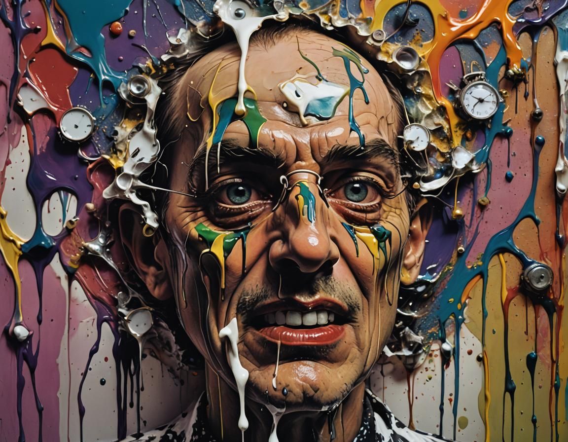 Surreal Hunter S. Thompson in Hallucinatory Room