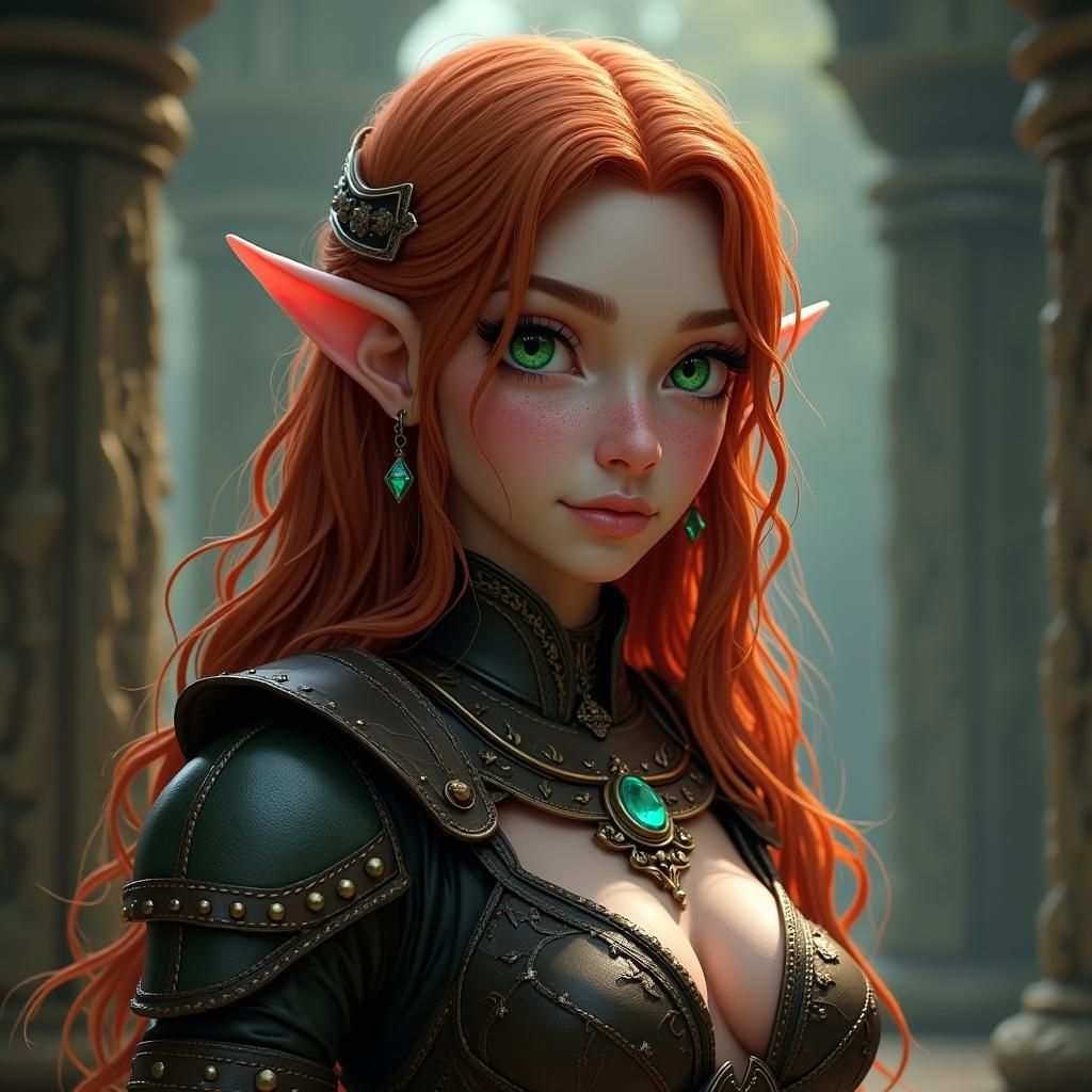 Enchanting Elf Warrior in Fantasy Concept Art