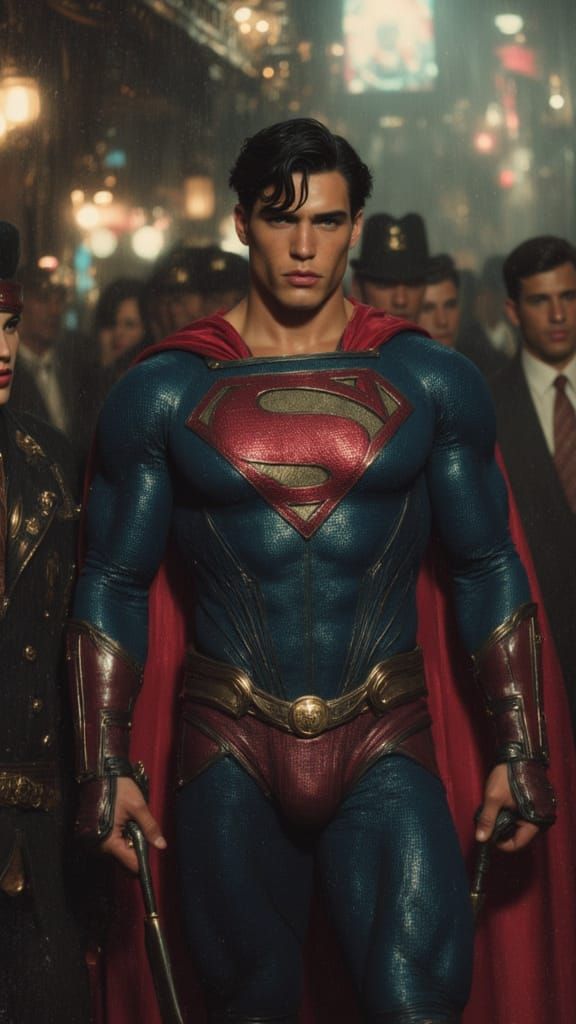 Superman in Art Nouveau Style