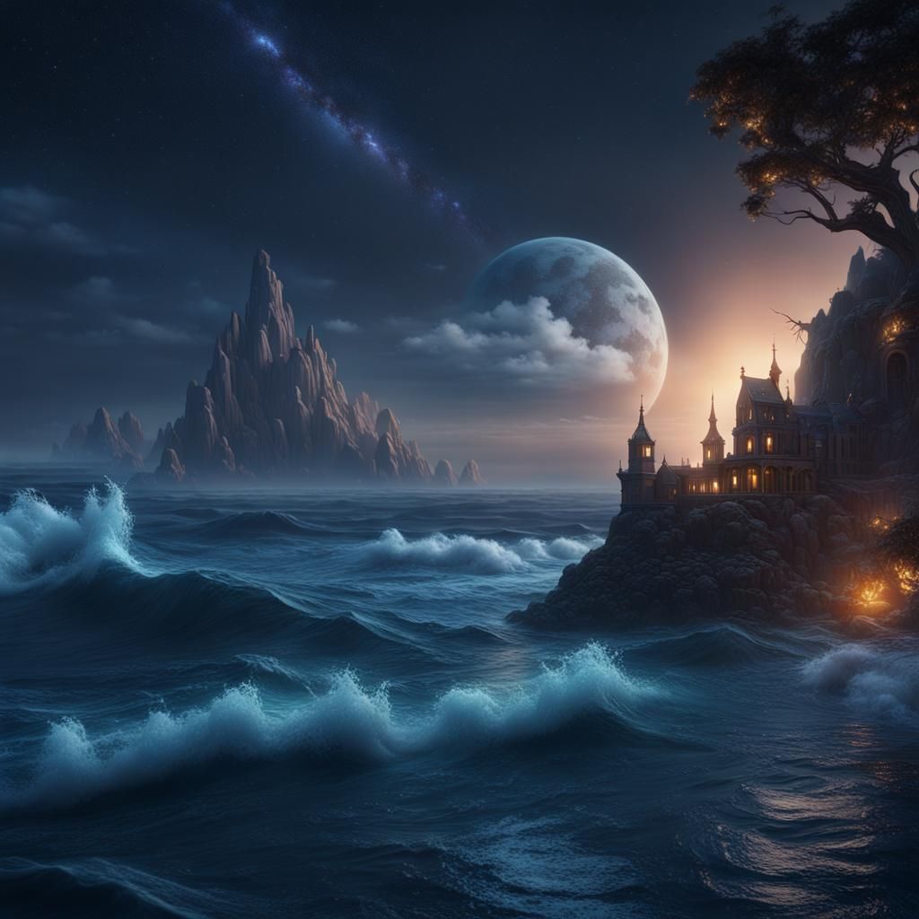 Starry Ocean Gateway to Another Realm