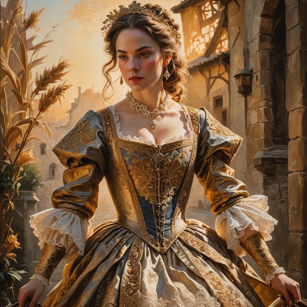 Romantic Portrait of a Woman Inspired by Don Quixote