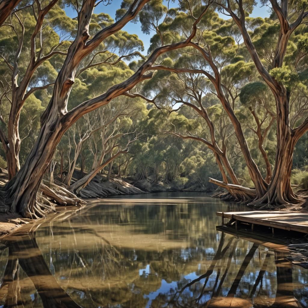 Australian River Cove with Rope Swing