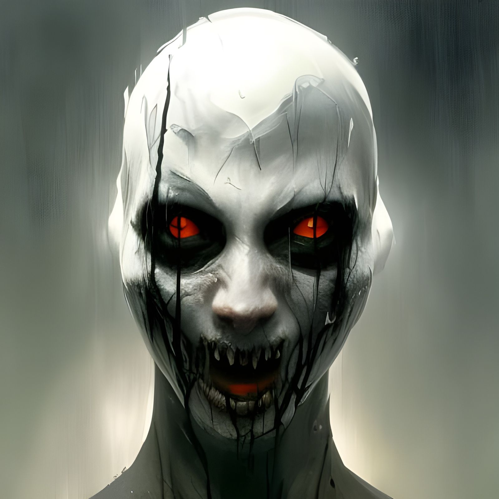 Sinister Floating Head in Fantasy Art Style