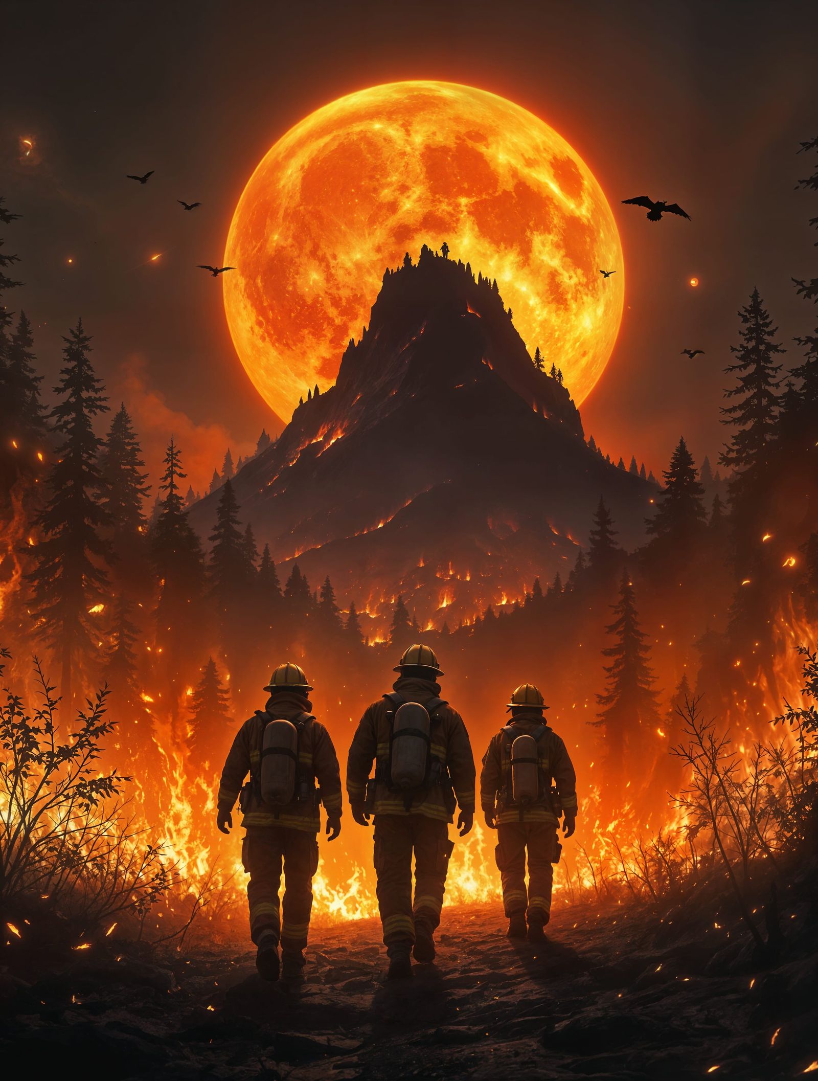 Firefighters Confront the Witch Mountain Inferno