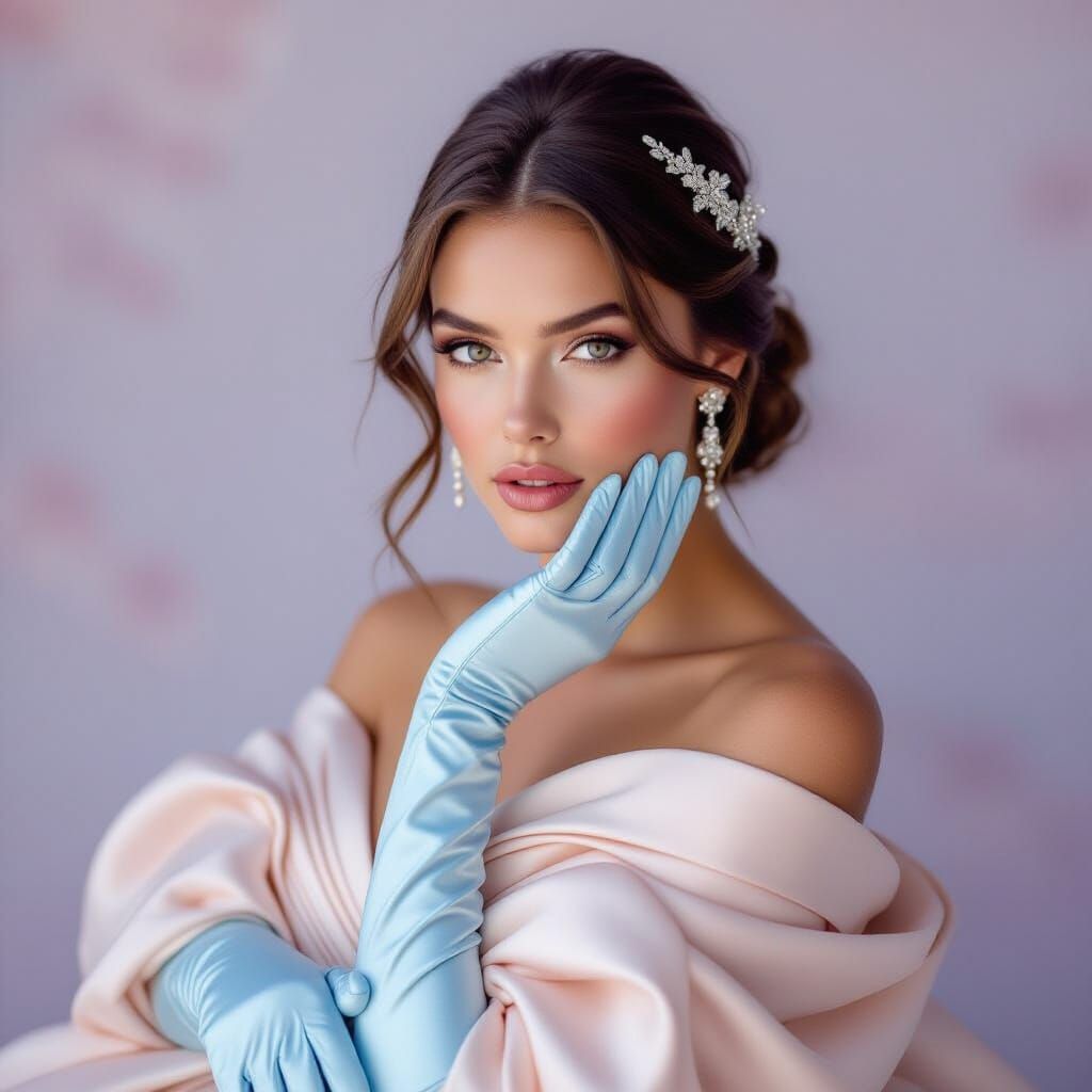 Bridal Couture Portrait in Hyperrealistic Style