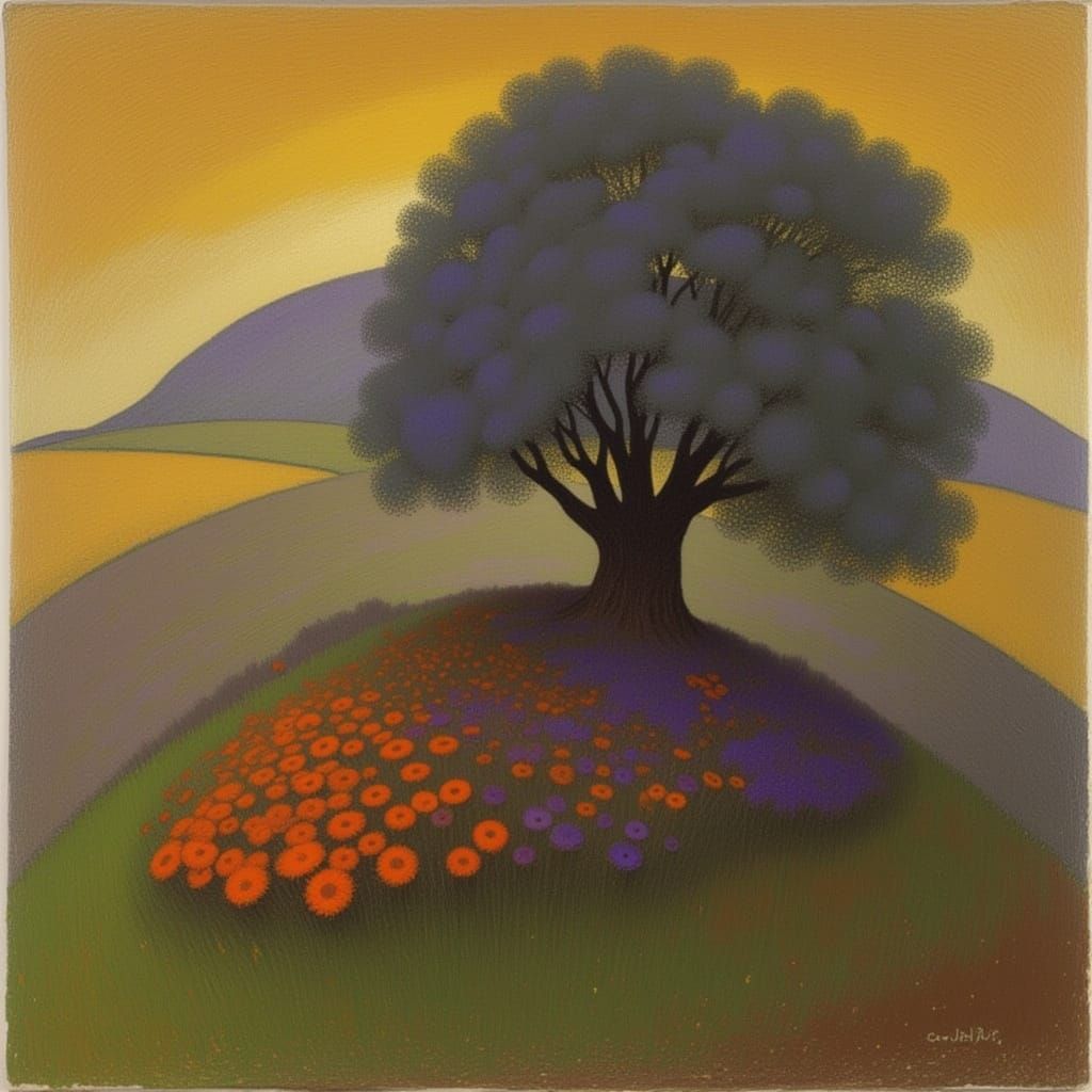 Ethereal Moonlit Meadow in Dreamy Style