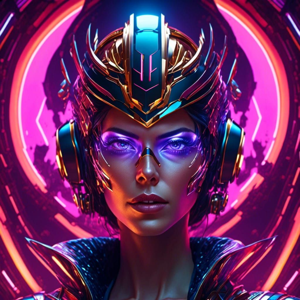 Anime Space Adventure Portrait in Hyperdetailed Digital Art