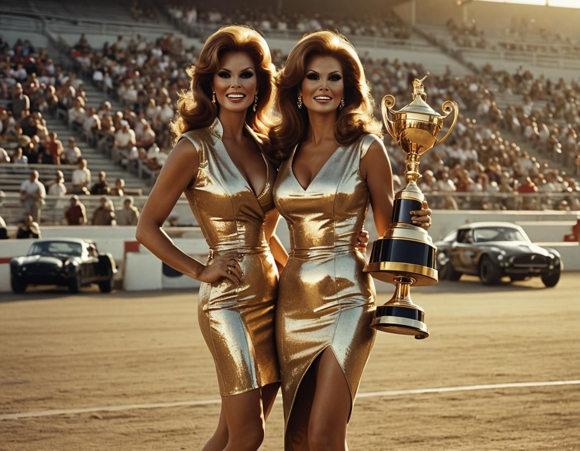 Raquel Welch as Golden Age Pin-Up Model