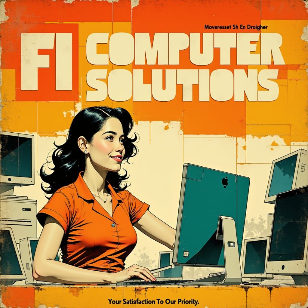 Tech Store Scene in Minimalist Modern Style