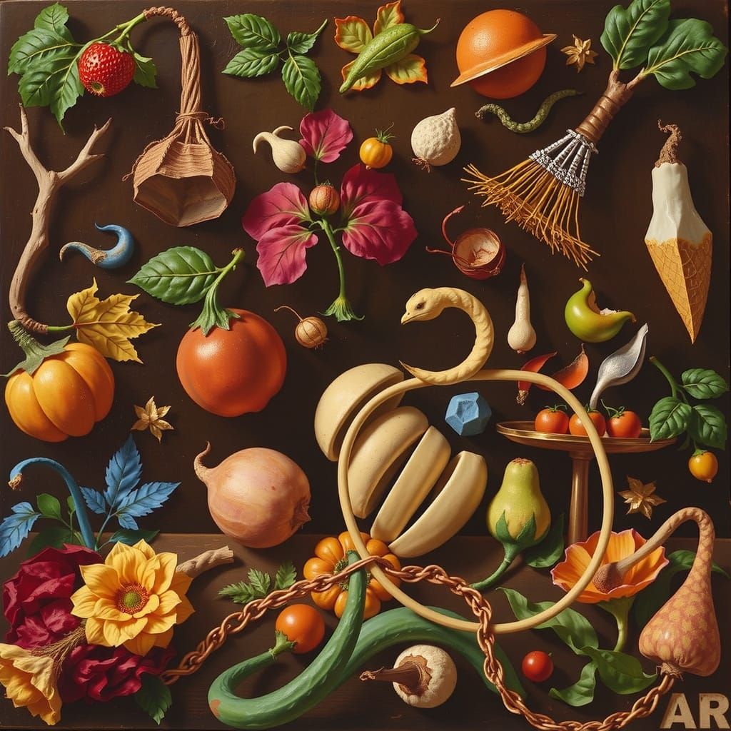 Abstract Geometric Curves in Seraphinianus Style