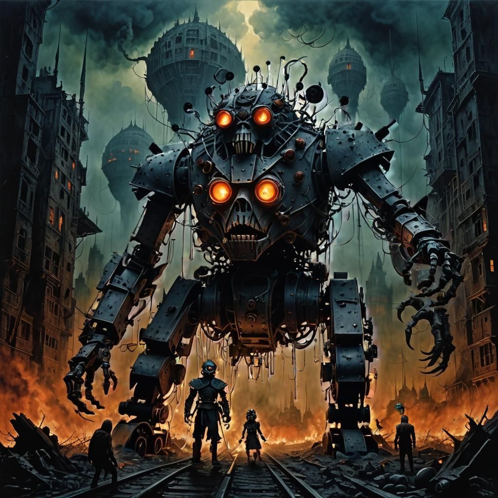 Surreal Creatures Clash in Epic Wheeled Battle