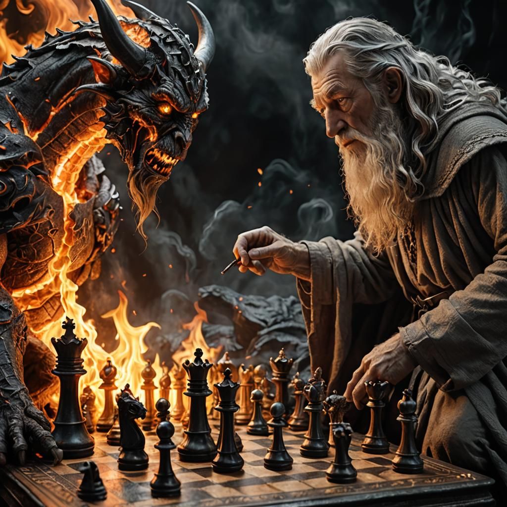 Gandalf Checkmating a Balrog