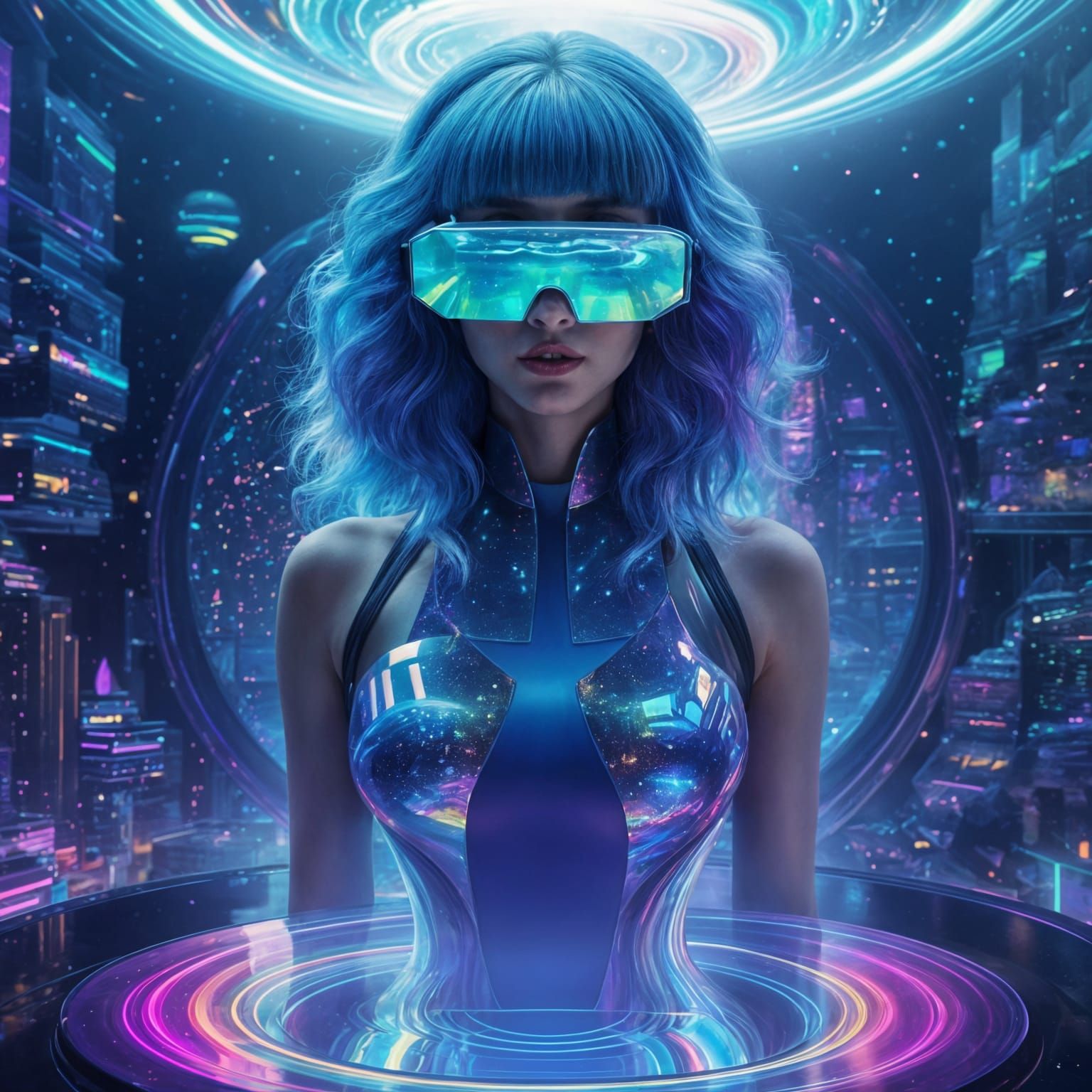 Holographic Art: Surreal 3D Landscapes and Characters