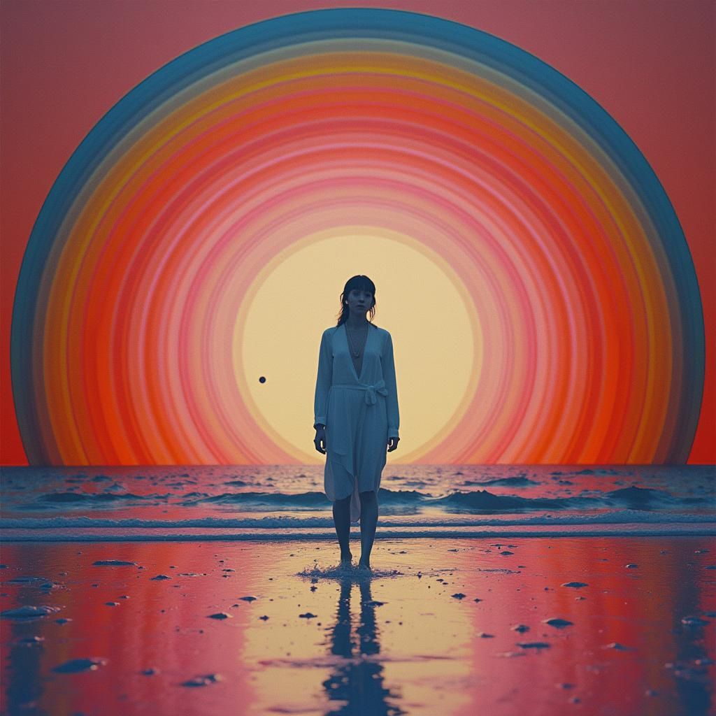 Surreal 80s Travel Documentary Still: Liminal Non-Lieu