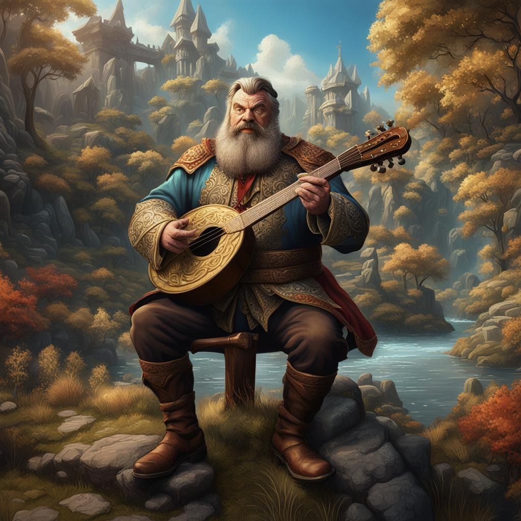 Brian Blessed as Bard: Fantasy Concept Art