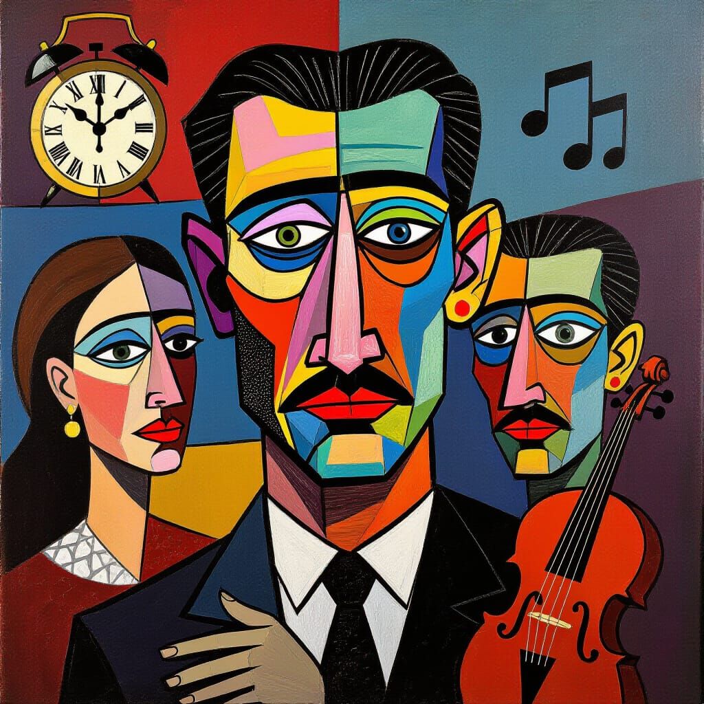 Melting Figures in Surrealist Style