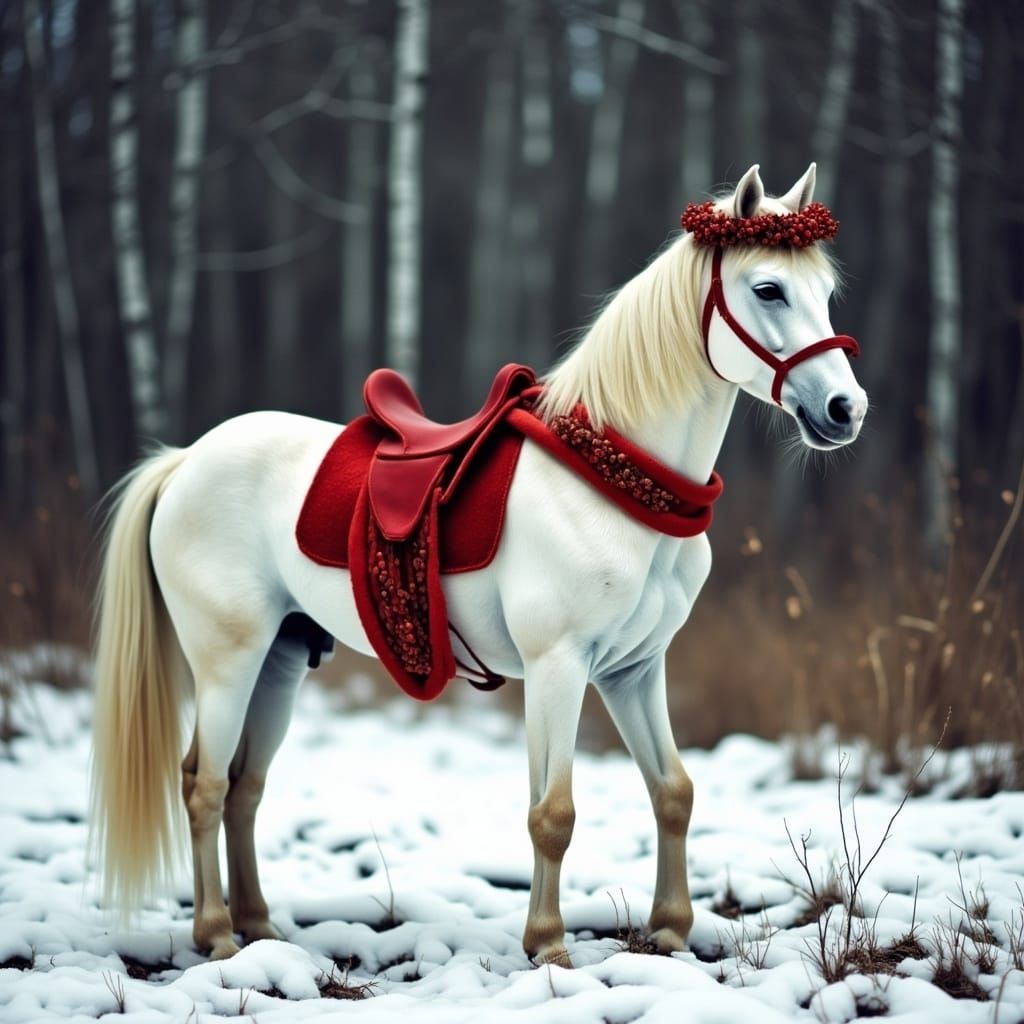A Noble Steed in Winter Wonderland