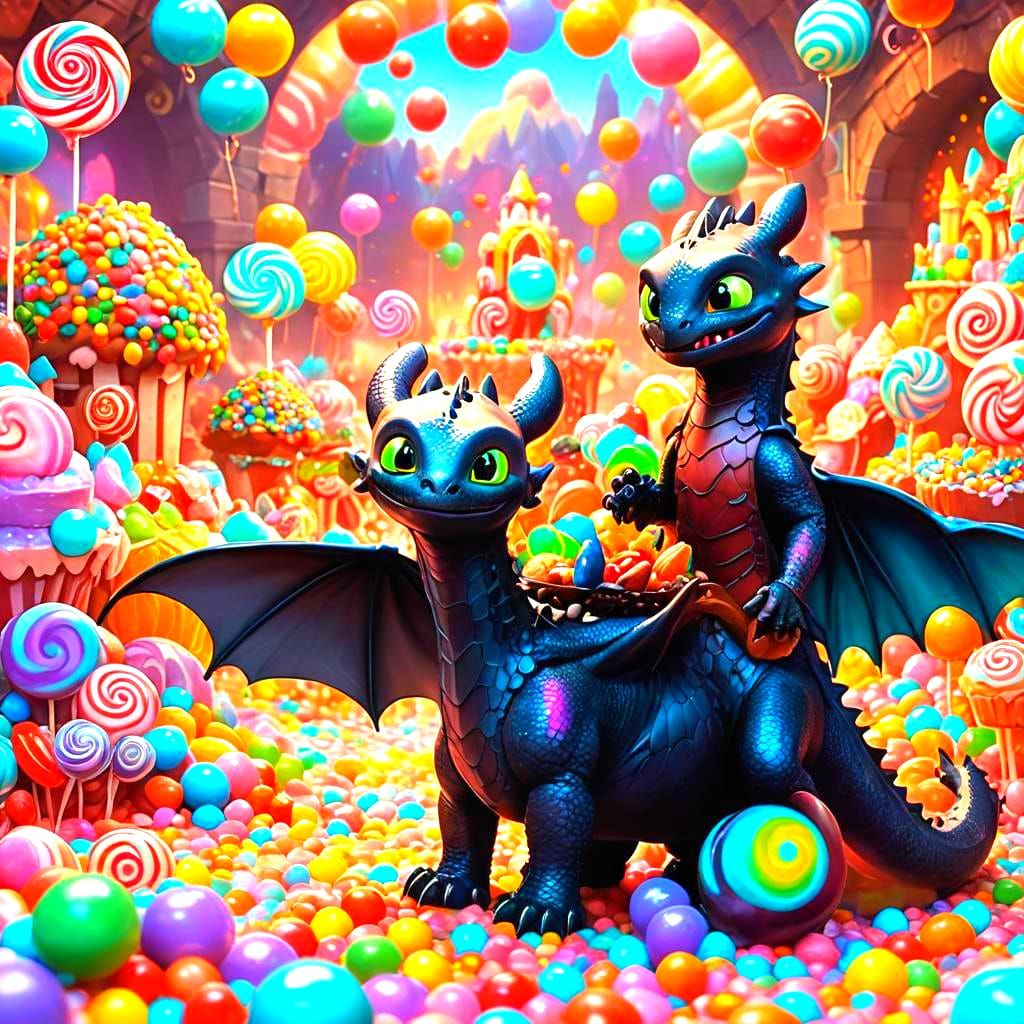 How to Train Your Dragon in Candy Art