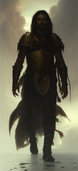 Vampire Warrior in Dark Fantasy Style