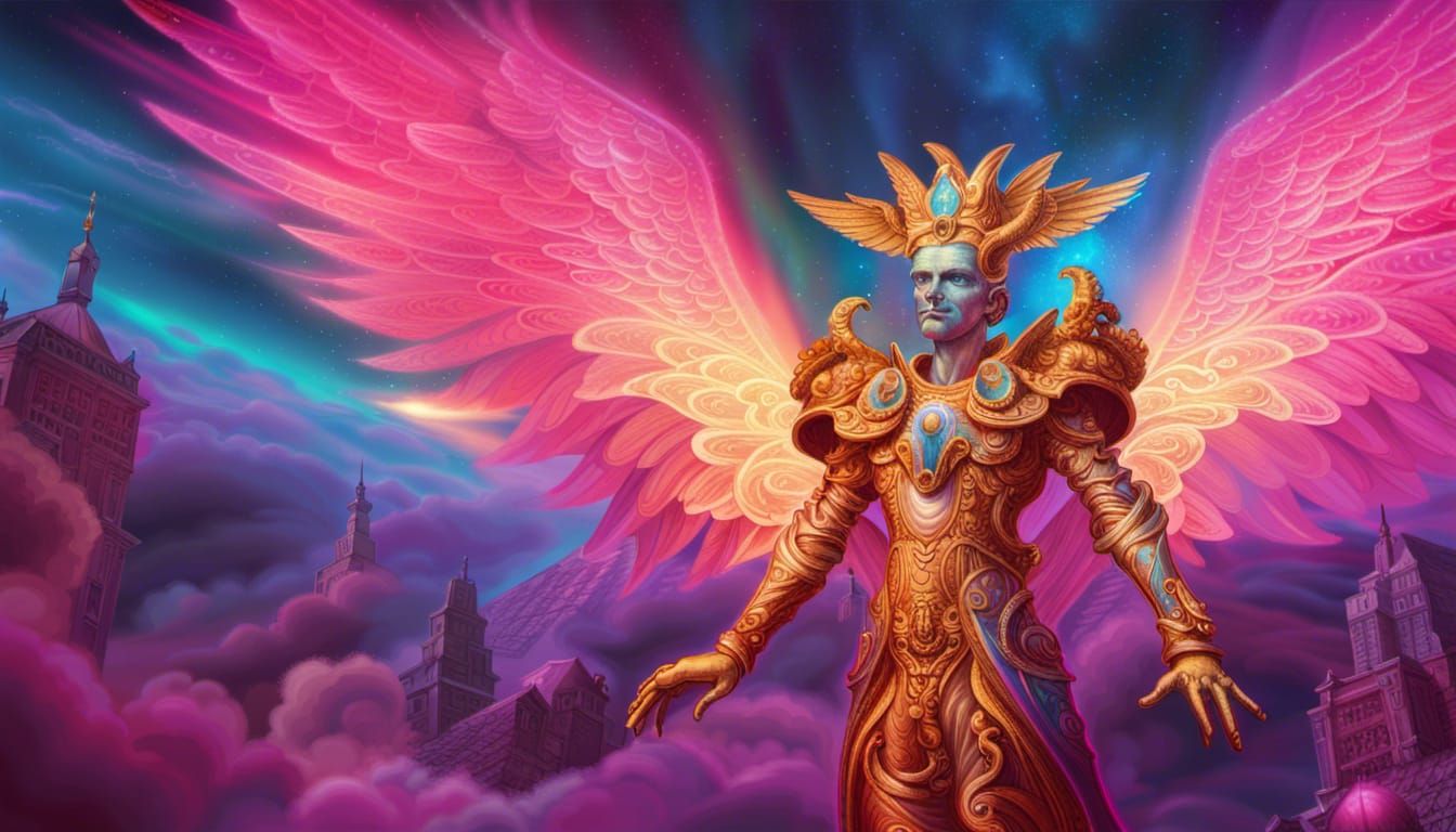 Winged Emperor of Baroque Alien Space Empire