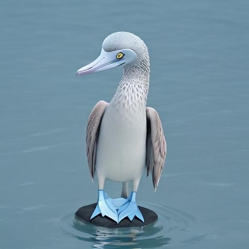 Blue-Footed Booby Bird Portrait