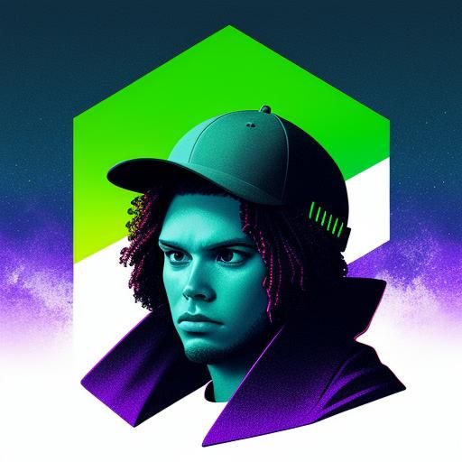 Synthwave Fish in Neon Retro Style