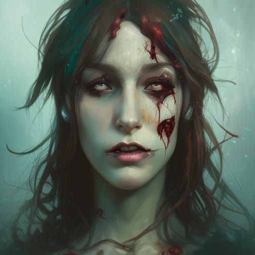 Zombie Fairy Portrait in Hyperdetailed Lighting