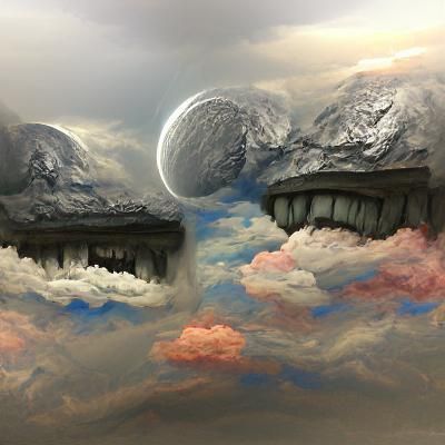 Abstract Matte Painting of Bipolar Concept