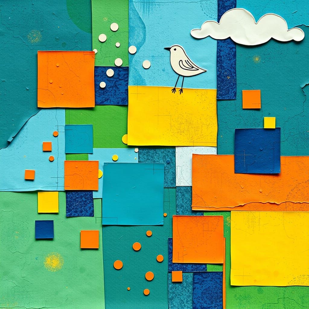 Vibrant Digital Collage Capturing Joyful Moments