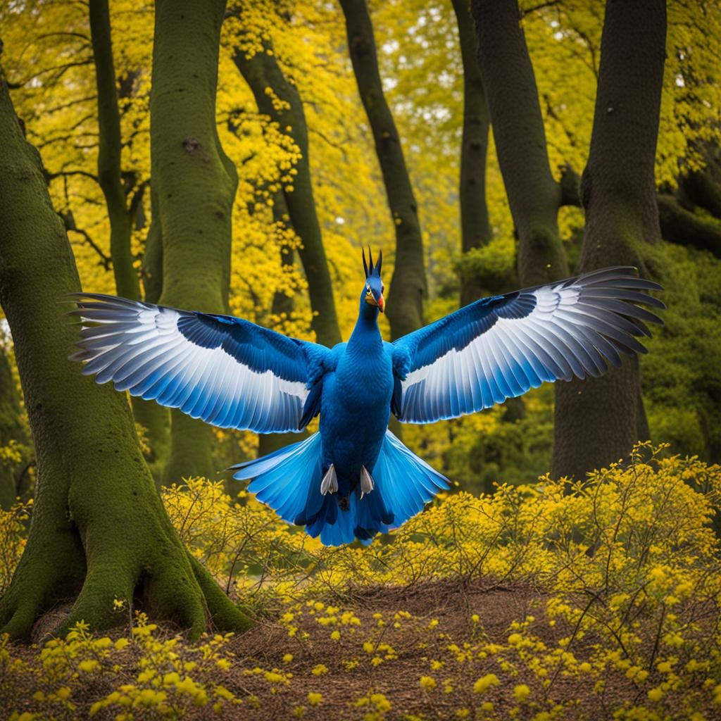 Autumnal Park Scene Inspired by Rackham, Friedrich and Klee