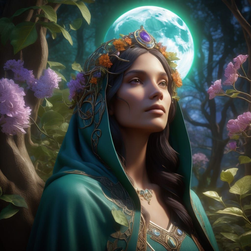 Enchanted Goddess in Emerald Realms