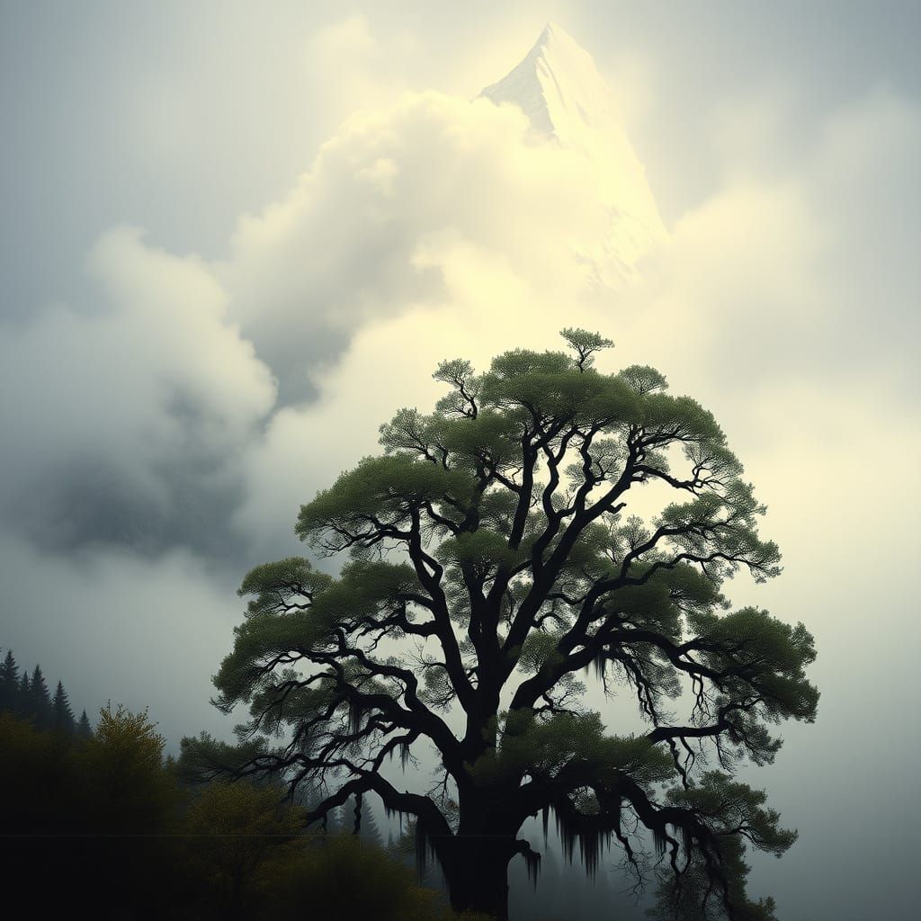 Majestic Mountains Enveloped in Mystical Fog