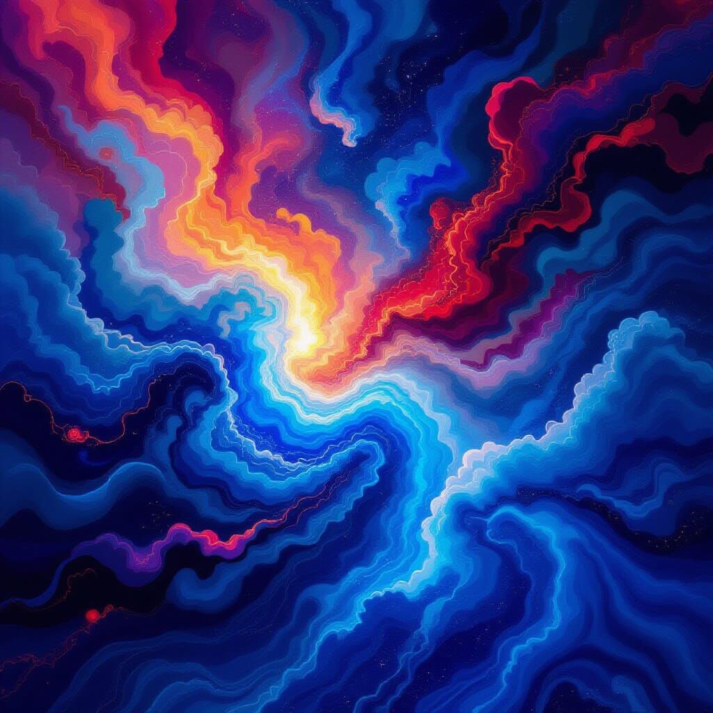Psychedelic Mindscape of Lucid Dreams in Vibrant Colors