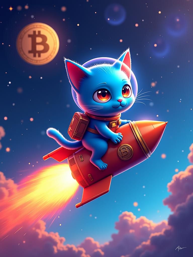 Blue Cat Rides Rocket to Bitcoin in Deep Space
