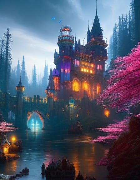 Enchanted Castle: Vivid Fantasy Concept Art
