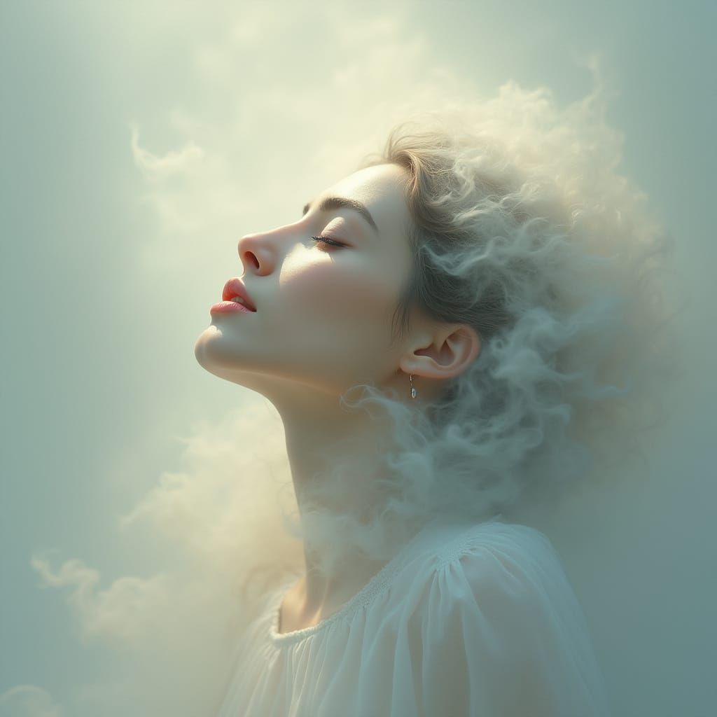 Woman in Ethereal Mist