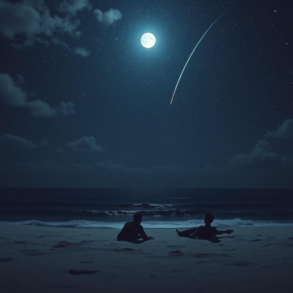 Awe-Inspiring Celestial Scene Under Starry Night Sky