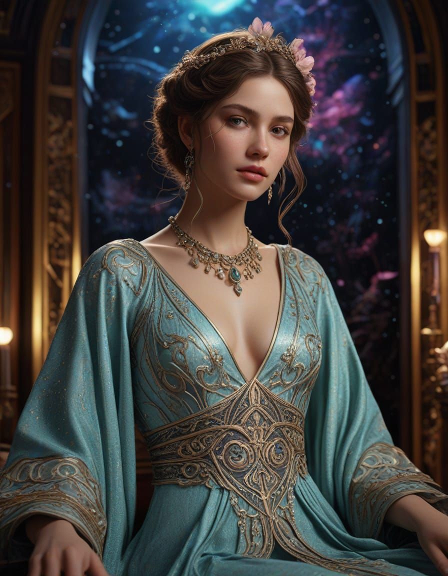 Ethereal Seamstress Weaving Starlight Gowns