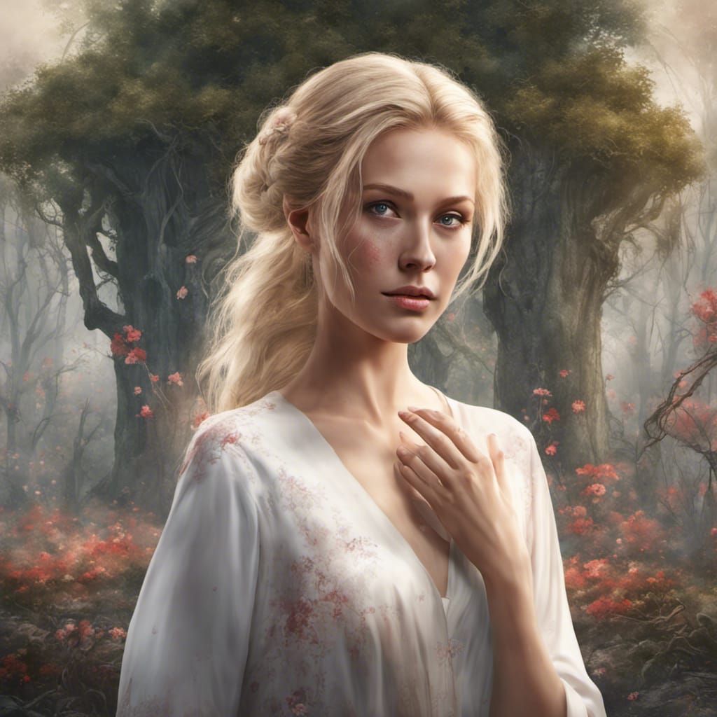 Mysterious Garden Portrait with a Dark Twist