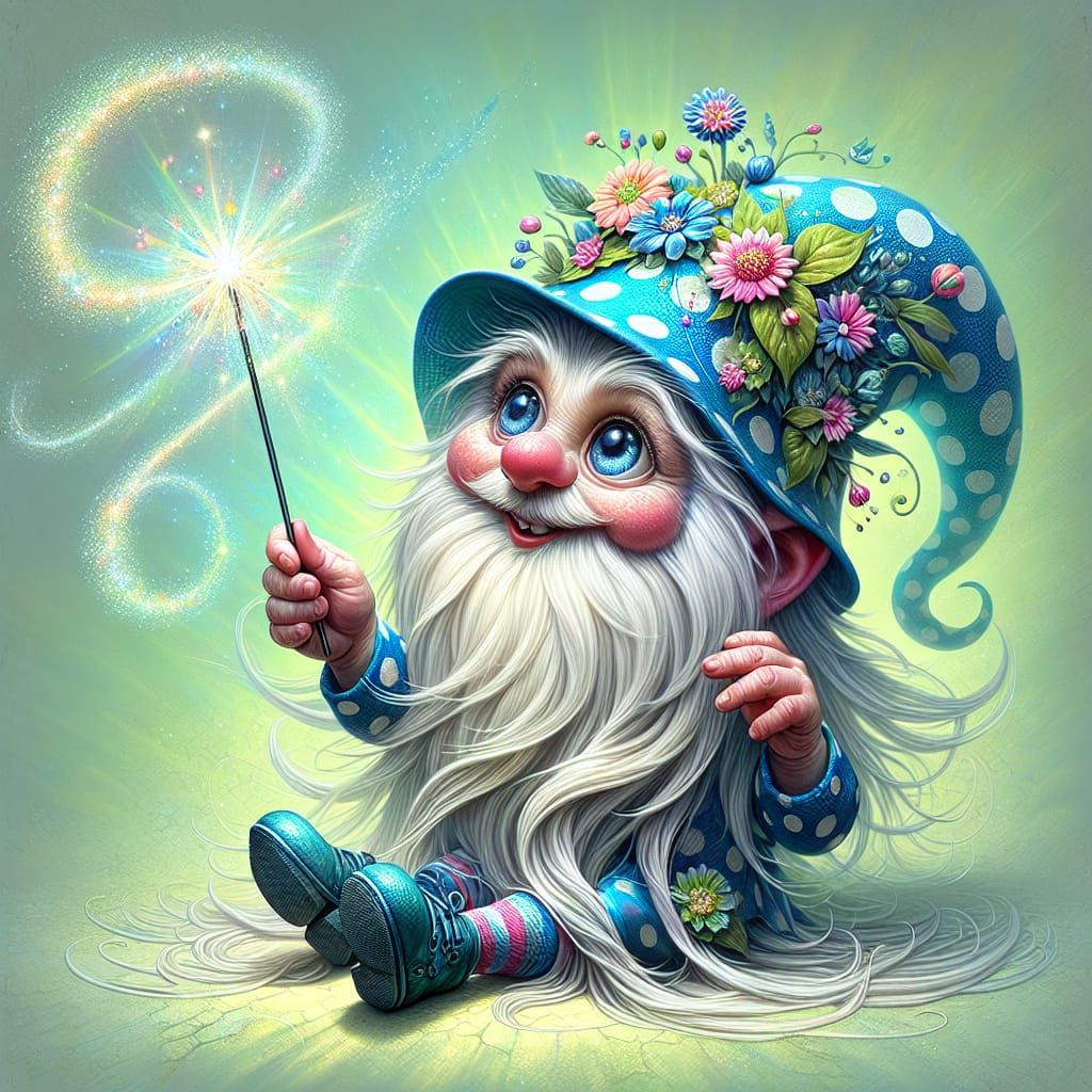 Whimsical Gnome in Enchanted Wonderland