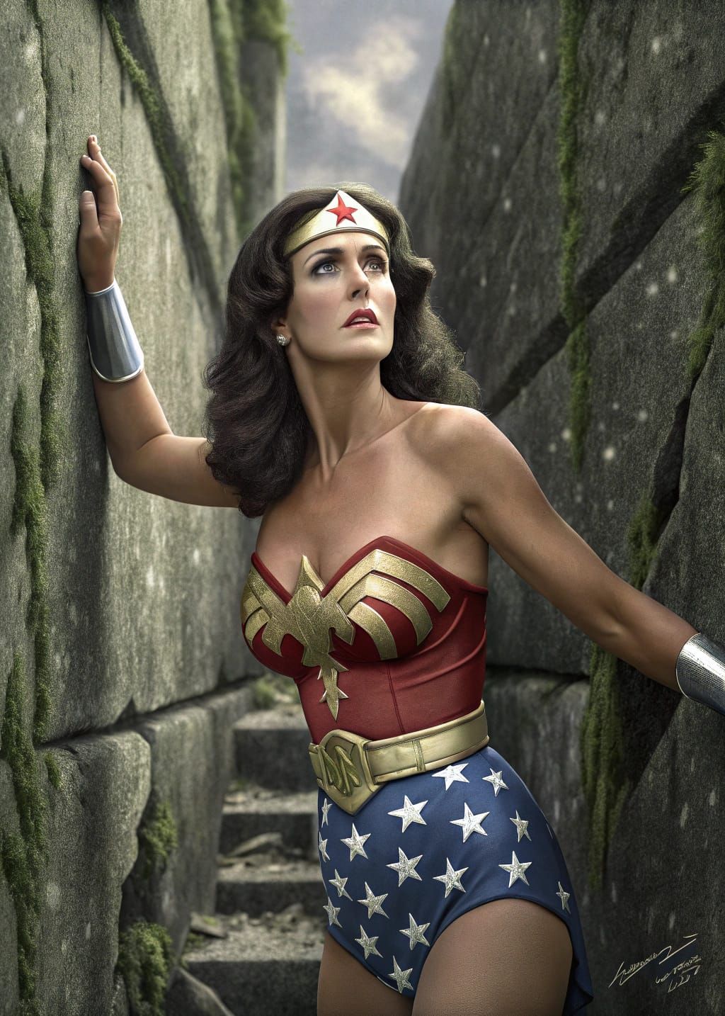 Wonder Woman in Cinematic Glory, Resolute against Ancient Ru...