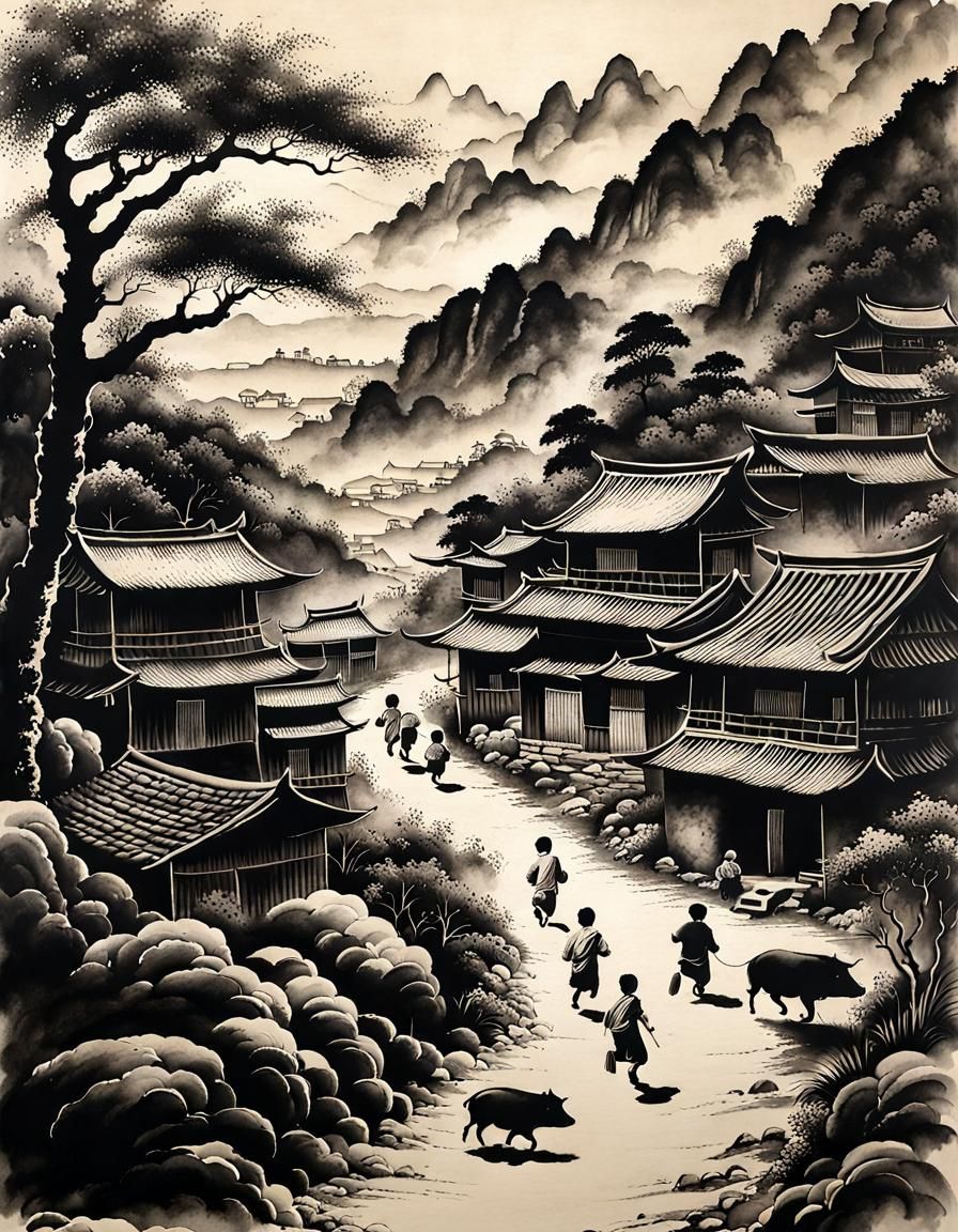 Village in the mountains