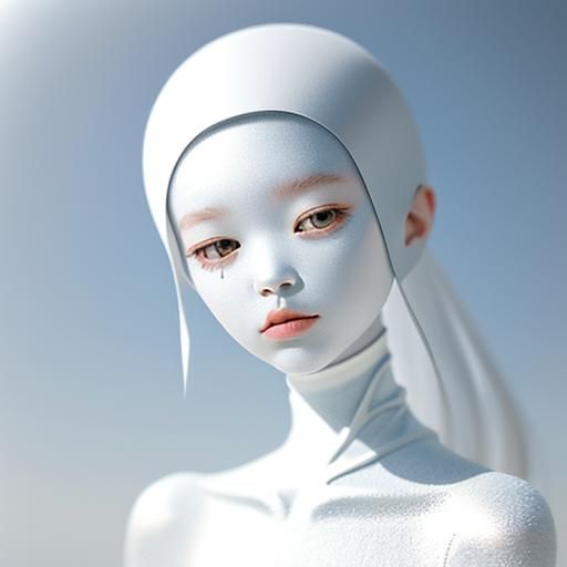 Ethereal Minimal Aluminum Art in Soft Focus