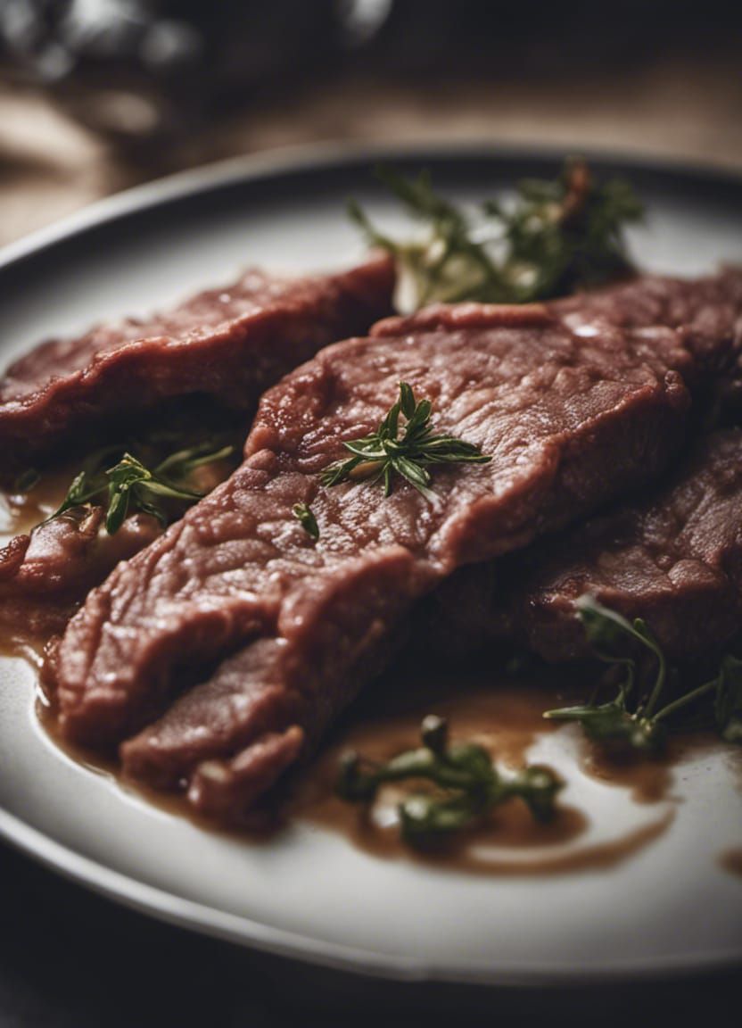 Intimate Close-Up of a Meat Dish