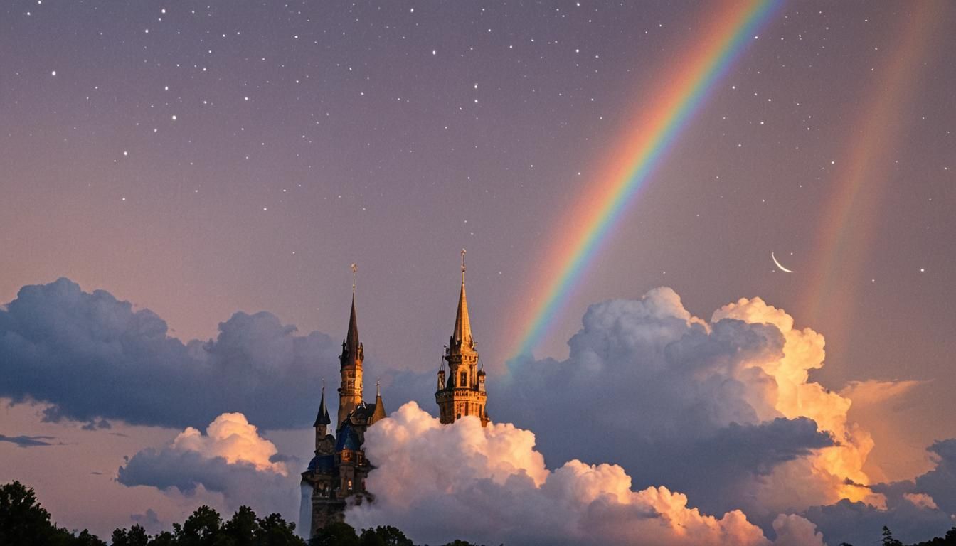 Dreamlike Scene Above the Clouds