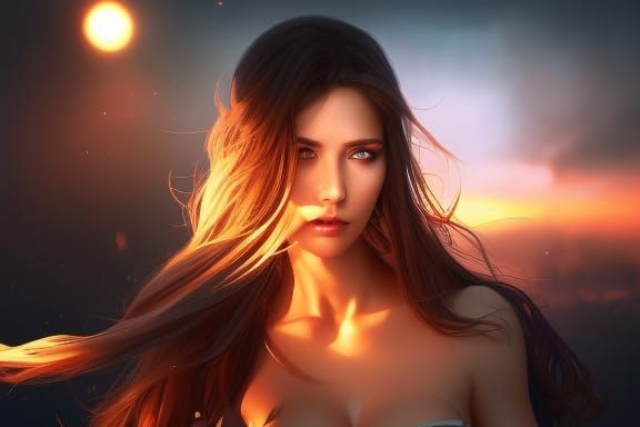 Mesmerizing Woman Portrait in Hyperdetailed Digital Art