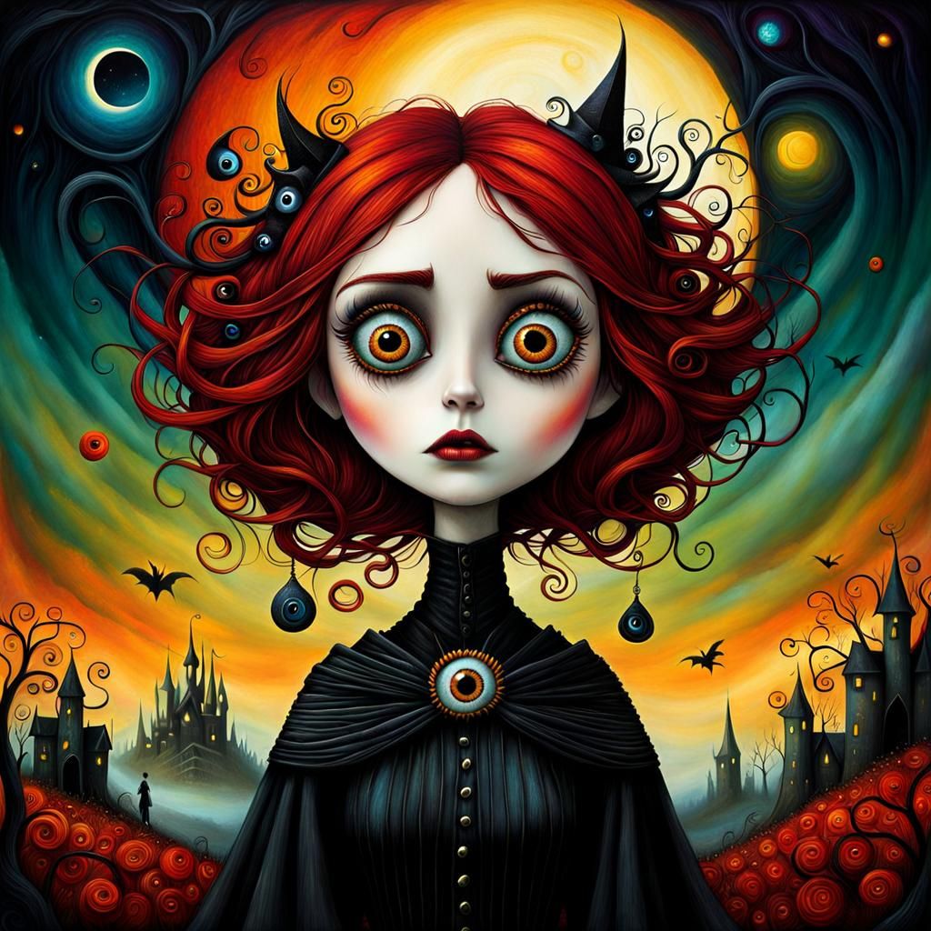 Gothic Redhead Reads: Burtonesque Fairytale Scene