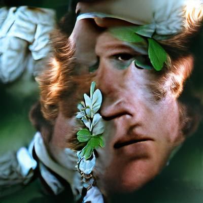 Classic Portrait of a Man with Flowers